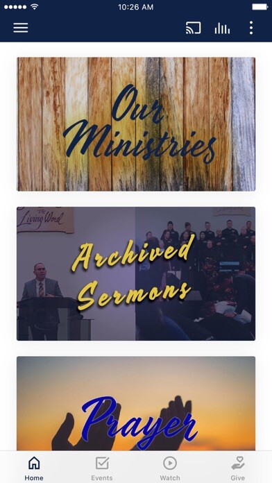 Emulate iPhone app Living Word Church UPC using MyAndroid Emulate iPhone app Living Word Church UPC using MyAndroid