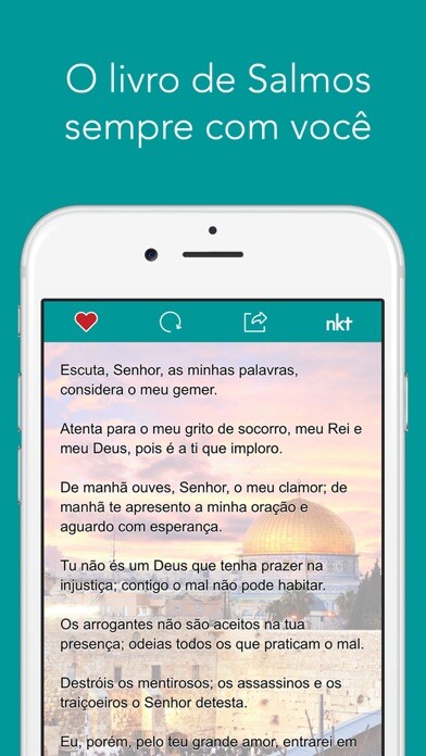 Emulate iPhone app Livro de Salmos using MyAndroid