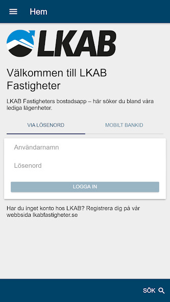 Run android online APK LKAB Bostadsapp from MyAndroid or emulate LKAB Bostadsapp using MyAndroid