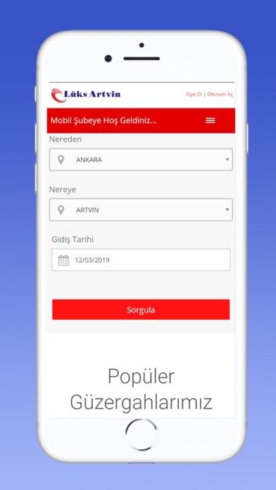 Emulate iPhone app Lüks Artvin using MyAndroid