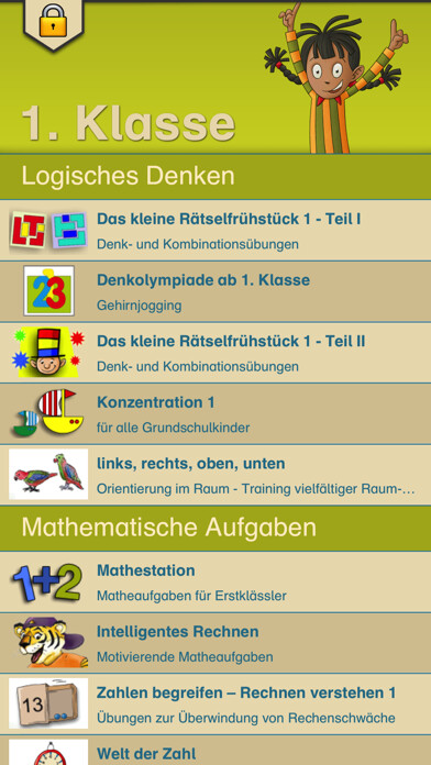 Emulate iPhone app LÜK Schul-App 1. Klasse using MyAndroid