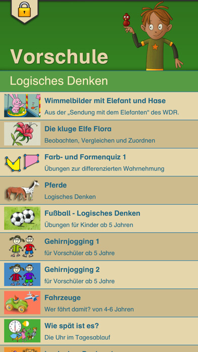 Emulate iPhone app LÜK Vorschul-App using MyAndroid