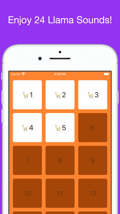 Emulate iPhone app Llamasounds Advent Calendar using MyAndroid