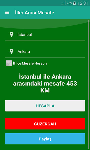 Run android online APK İller Arası Mesafe from MyAndroid or emulate İller Arası Mesafe using MyAndroid