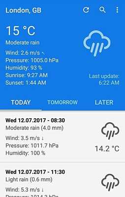 Emulate Android APK LMD Weather