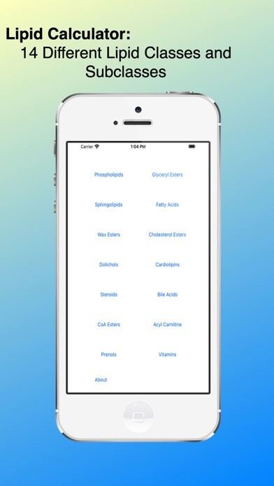 Emulate iPhone app LMLipidCalc1 using MyAndroid Emulate iPhone app LMLipidCalc1 using MyAndroid