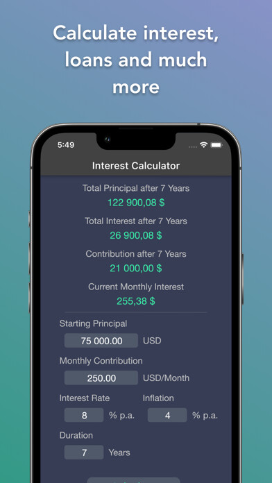 Emulate iPhone app Loan & Interest Calculator using MyAndroid Emulate iPhone app Loan & Interest Calculator using MyAndroid