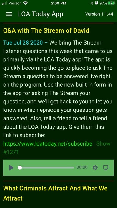 Emulate iPhone app LOA Today Podcast Player using MyAndroid Emulate iPhone app LOA Today Podcast Player using MyAndroid