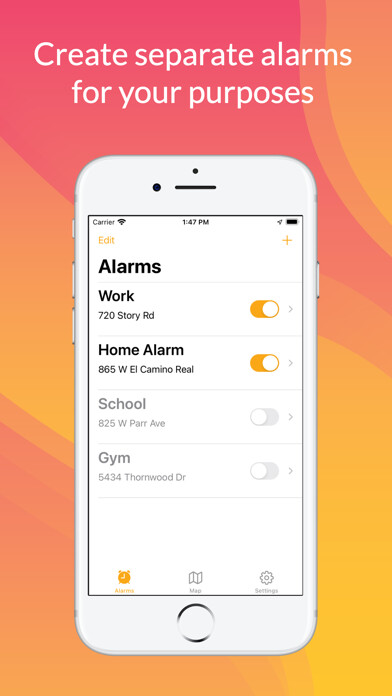Emulate iPhone app Localarm - GPS alarm clock using MyAndroid Emulate iPhone app Localarm - GPS alarm clock using MyAndroid