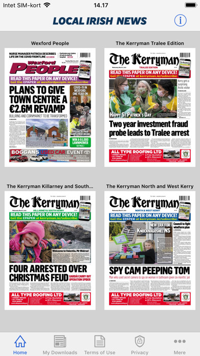 Emulate iPhone app Local Irish News using MyAndroid