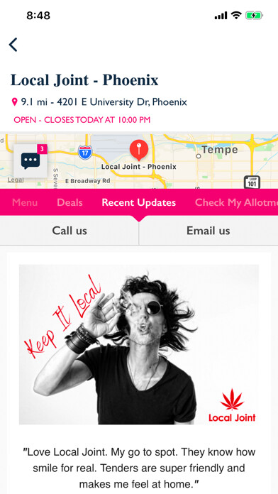 Emulate iPhone app Local Joint: Dispensary using MyAndroid Emulate iPhone app Local Joint: Dispensary using MyAndroid