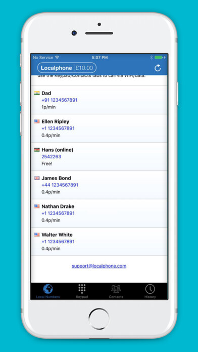Emulate iPhone app Localphone International Calls using MyAndroid