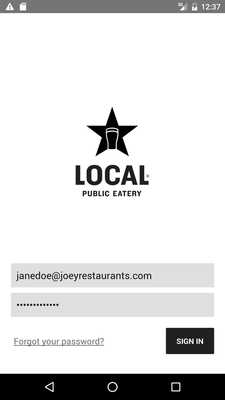 Emulate Android APK Local Public Eatery - Metrik