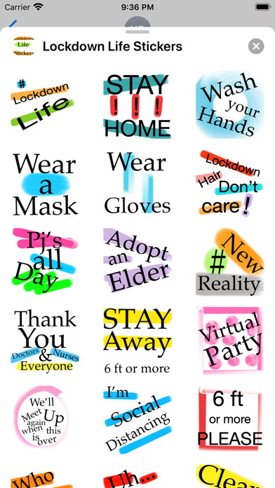 Emulate iPhone app Lockdown Life Stickers using MyAndroid