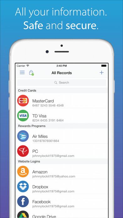 Emulate iPhone app Lockit Secure Password Manager using MyAndroid Emulate iPhone app Lockit Secure Password Manager using MyAndroid
