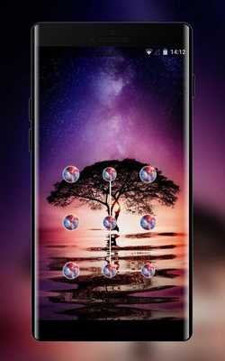 Emulate Android APK Lock theme for natural tree lake dusk wallpaper Emulate Android APK Lock theme for natural tree lake dusk wallpaper