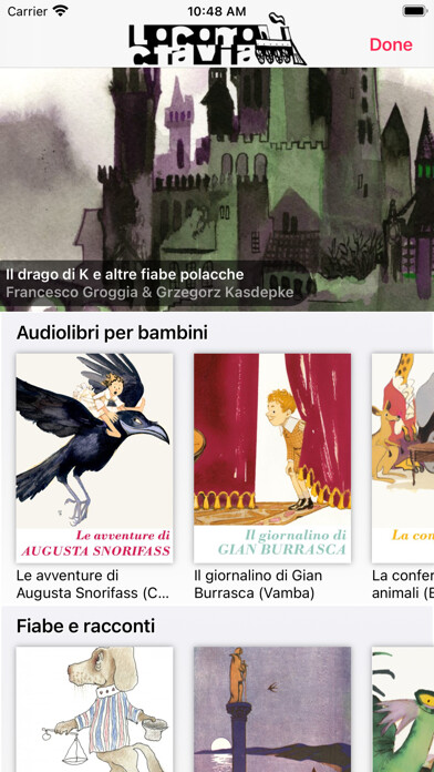 Emulate iPhone app Locomoctavia Audiolibri using MyAndroid