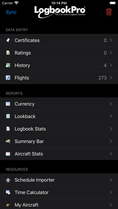 Emulate iPhone app Logbook Pro Flight Logbook using MyAndroid