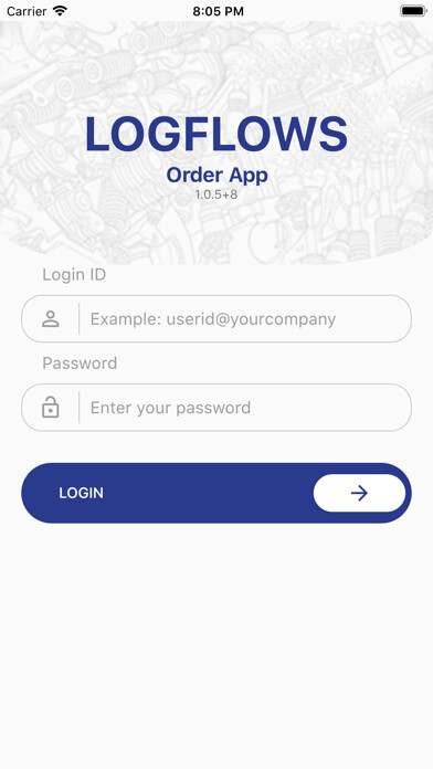 Emulate iPhone app LOGFLOWS Order App using MyAndroid