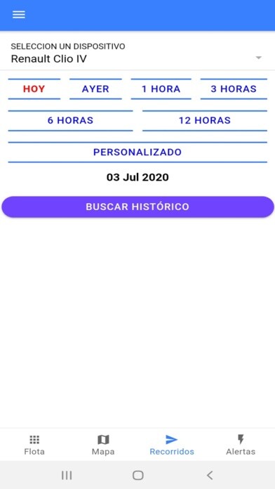 Emulate iPhone app Logicsat Gestion Movil using MyAndroid