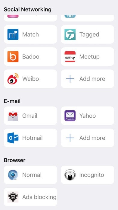 Emulate iPhone app Login multiple account for Social, Email and web using MyAndroid
