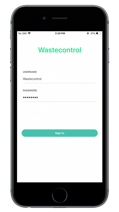 Emulate iPhone app Logistic - Wastecontrol using MyAndroid
