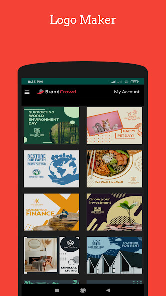 Run android online APK LogoHub: BrandCrowd Logo Maker from MyAndroid or emulate LogoHub: BrandCrowd Logo Maker using MyAndroid Run android online APK LogoHub: BrandCrowd Logo Maker from MyAndroid or emulate LogoHub: BrandCrowd Logo Maker using MyAndroid
