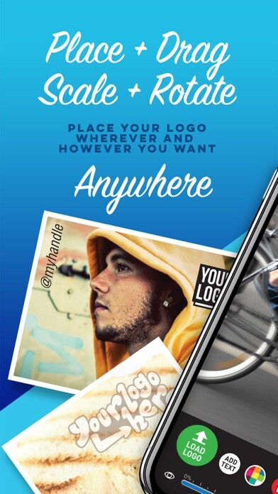 Emulate iPhone app LogoLicious Add Your Logo App using MyAndroid