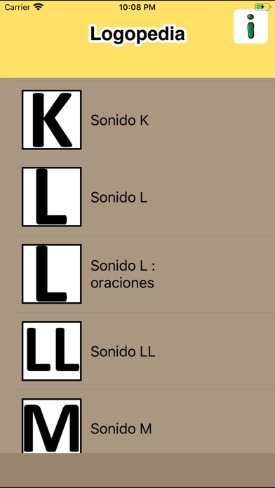 Emulate iPhone app Logopedia app : ejercicios using MyAndroid Emulate iPhone app Logopedia app : ejercicios using MyAndroid