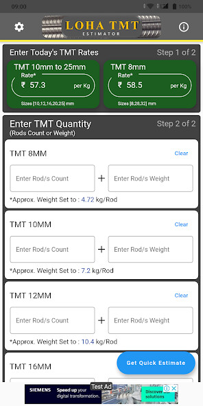 Run android online APK Loha TMT Steel Weight Cost E from MyAndroid or emulate Loha TMT Steel Weight Cost E using MyAndroid Run android online APK Loha TMT Steel Weight Cost E from MyAndroid or emulate Loha TMT Steel Weight Cost E using MyAndroid