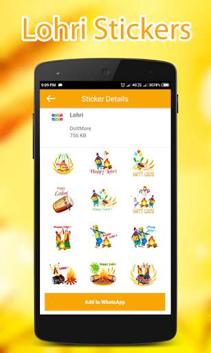 Run android online APK Lohri WAStickerApps from MyAndroid or emulate Lohri WAStickerApps using MyAndroid