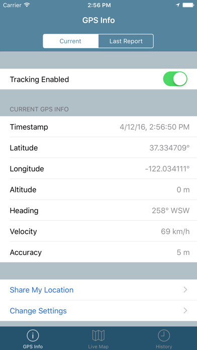 Emulate iPhone app Loki Tracker using MyAndroid
