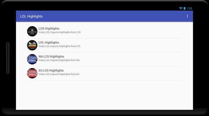 Emulate Android APK LOL Highlights