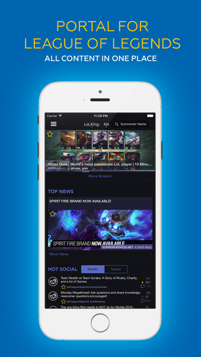 Emulate iPhone app LoL in One - portal for League of Legends using MyAndroid Emulate iPhone app LoL in One - portal for League of Legends using MyAndroid