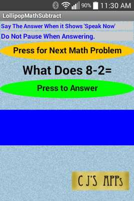 Emulate Android APK Lollipop Math 3-2=