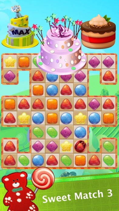 Emulate iPhone app Lollipop : Sweet Taste Match3 Mania using MyAndroid