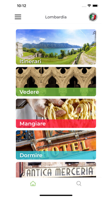 Emulate iPhone app Lombardy - Guida Verde Touring using MyAndroid