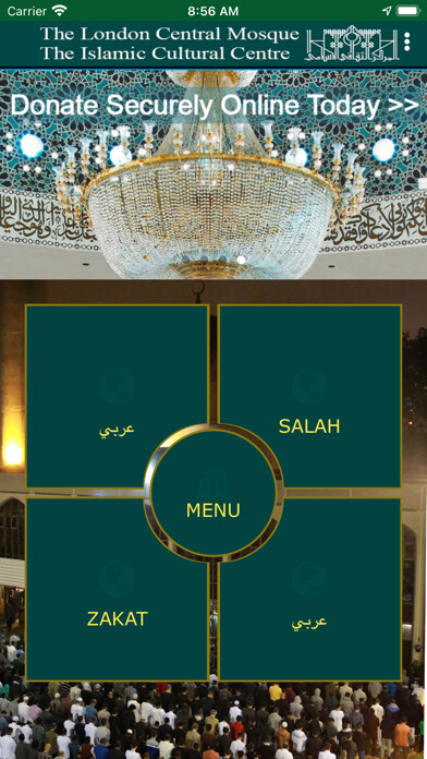 Emulate iPhone app London Central Mosque using MyAndroid