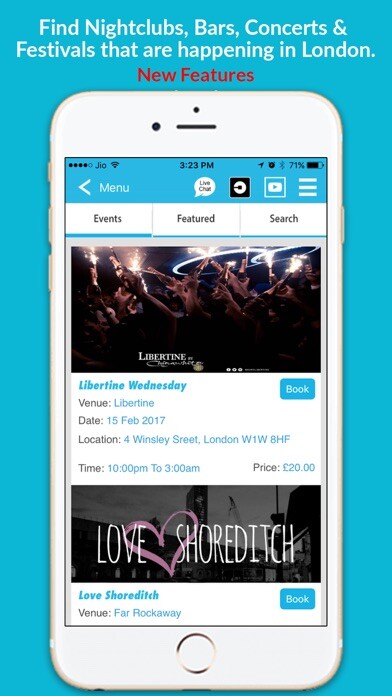 Emulate iPhone app London Club Nights using MyAndroid Emulate iPhone app London Club Nights using MyAndroid