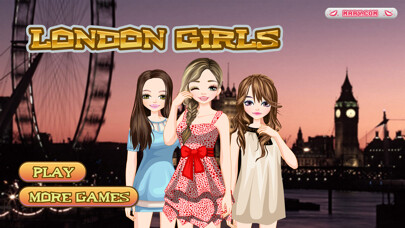 Emulate iPhone app London Girls - Dress up and make up game for kids who love London using MyAndroid