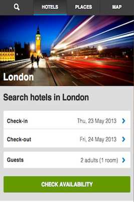 Emulate Android APK London Hotels Booking Cheap