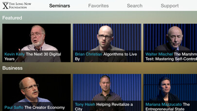 Emulate iPhone app Long Now Seminars using MyAndroid