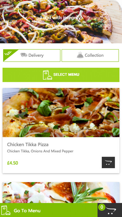 Emulate iPhone app Longton Pizza using MyAndroid