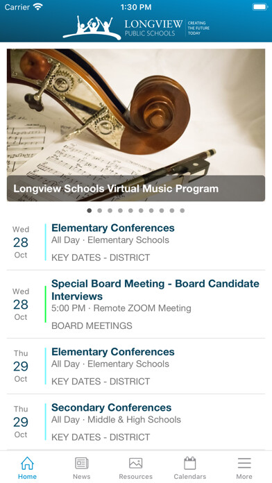 Emulate iPhone app Longview Public Schools using MyAndroid