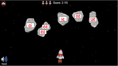 Emulate iPhone app Long Vowel Rocket Game using MyAndroid