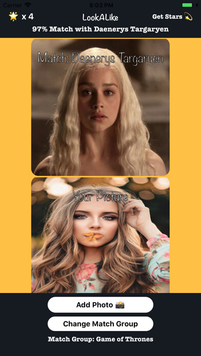 Emulate iPhone app LookALike Celebrity Look Alike using MyAndroid