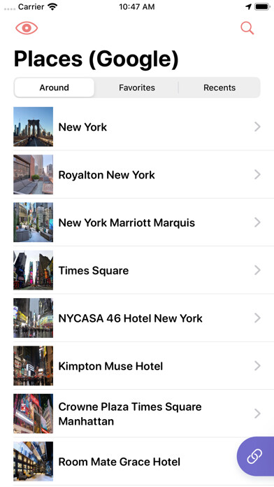 Emulate iPhone app Look Around The World using MyAndroid