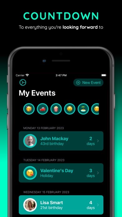 Emulate iPhone app Looking FWD: Event Countdown using MyAndroid Emulate iPhone app Looking FWD: Event Countdown using MyAndroid