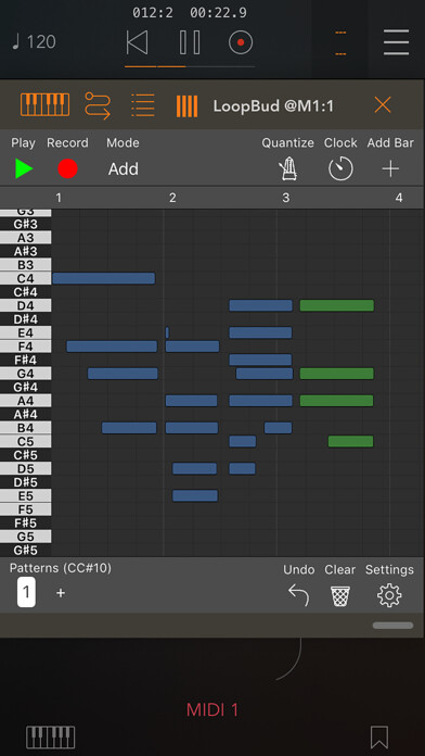 Emulate iPhone app LoopBud - AUv3 MIDI Recorder using MyAndroid Emulate iPhone app LoopBud - AUv3 MIDI Recorder using MyAndroid