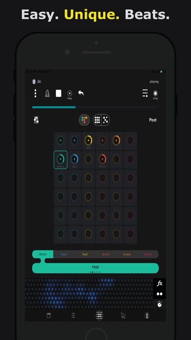Emulate iPhone app Loopz - Beat Maker using MyAndroid